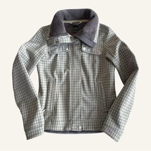Y2K The North Face Plaid Jacket Women Small Sherpa Collar Sz Small T11